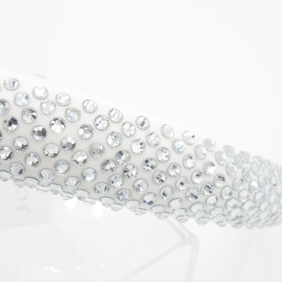 J. Crew Rhinestone Studded Puff Headband - White - Picture 4 of 6